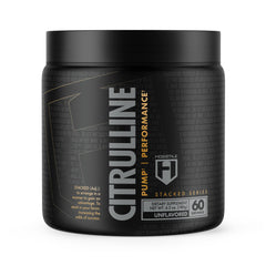 HOSSTILE Citrulline fermented powder bottle pour enhances workout nitric oxide support.