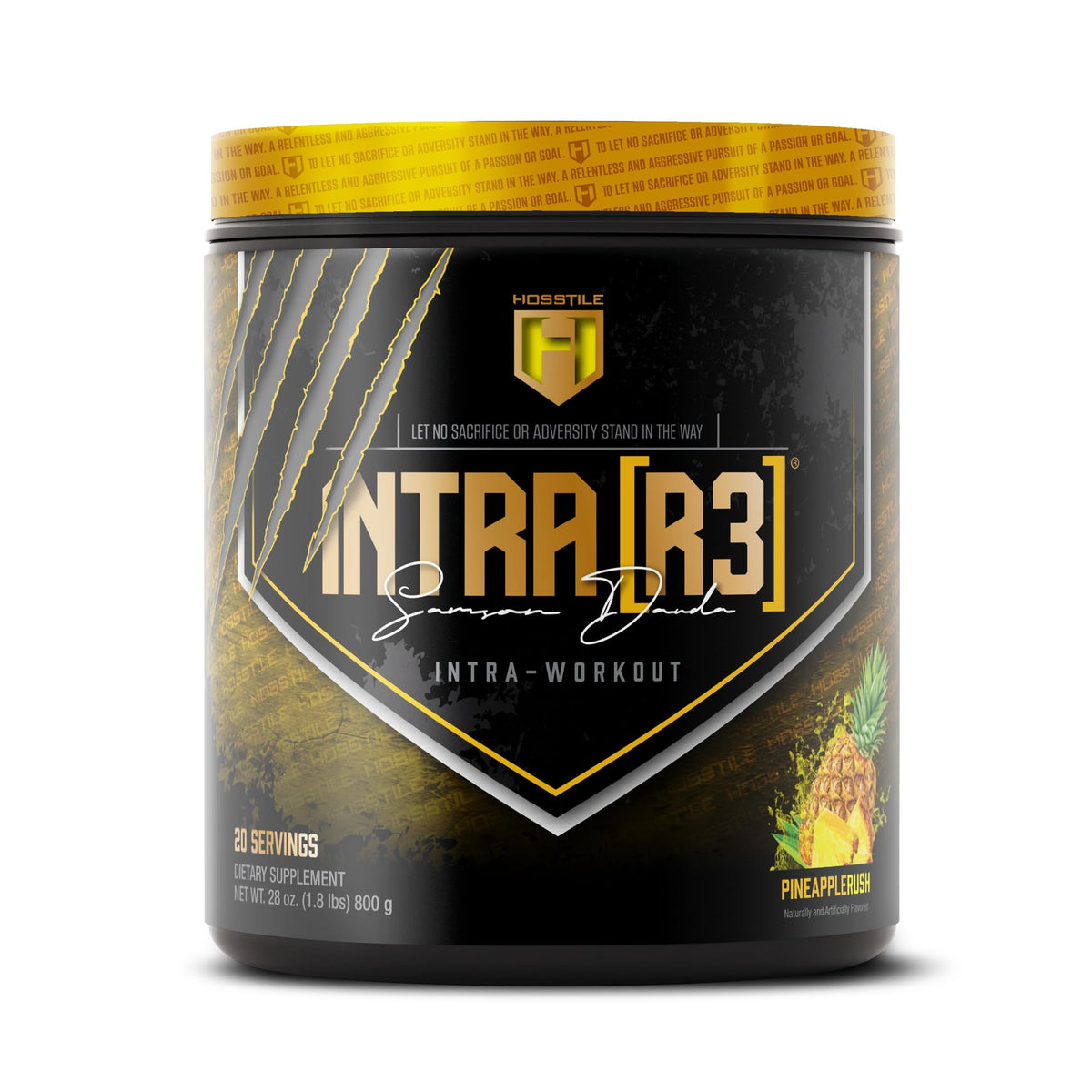 HOSSTILE INTRA[R3] bottle pour showing convenient intra-workout fueling for energy