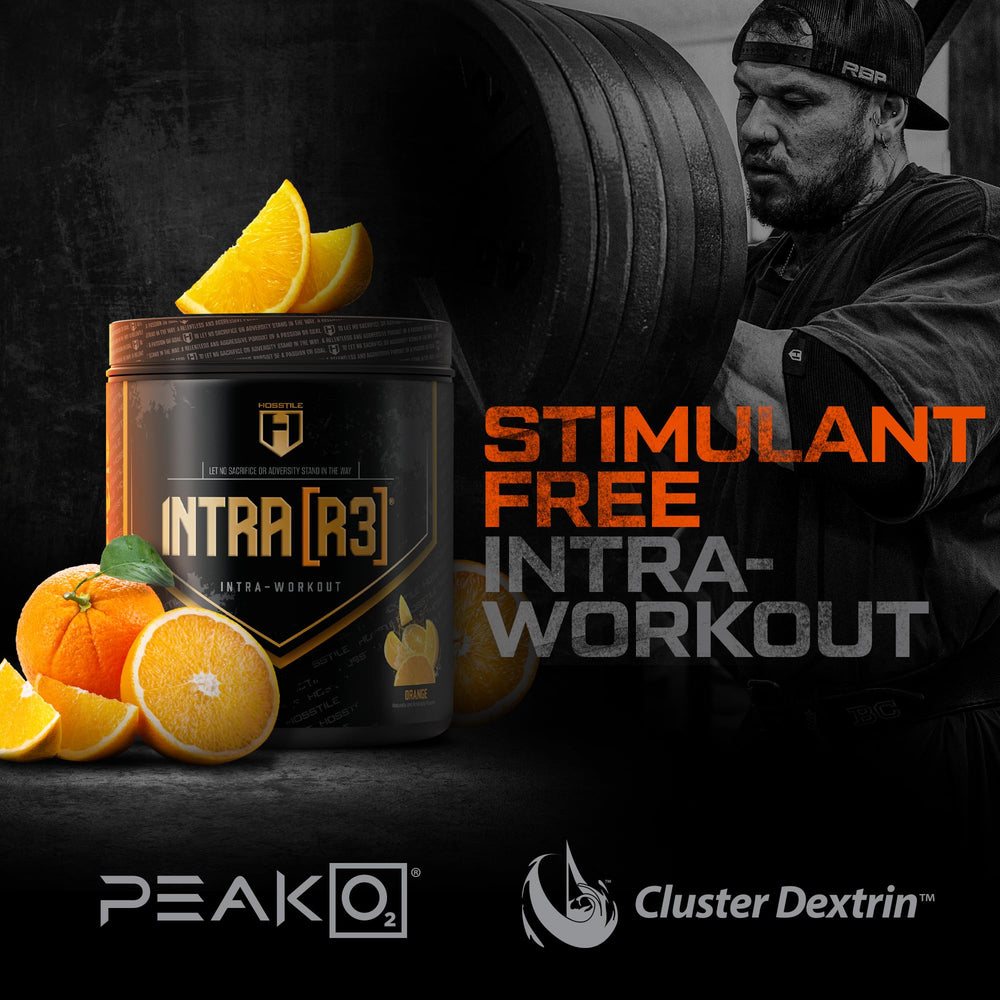 Scoop dispensing shot featuring orange-flavored mix for workouts.