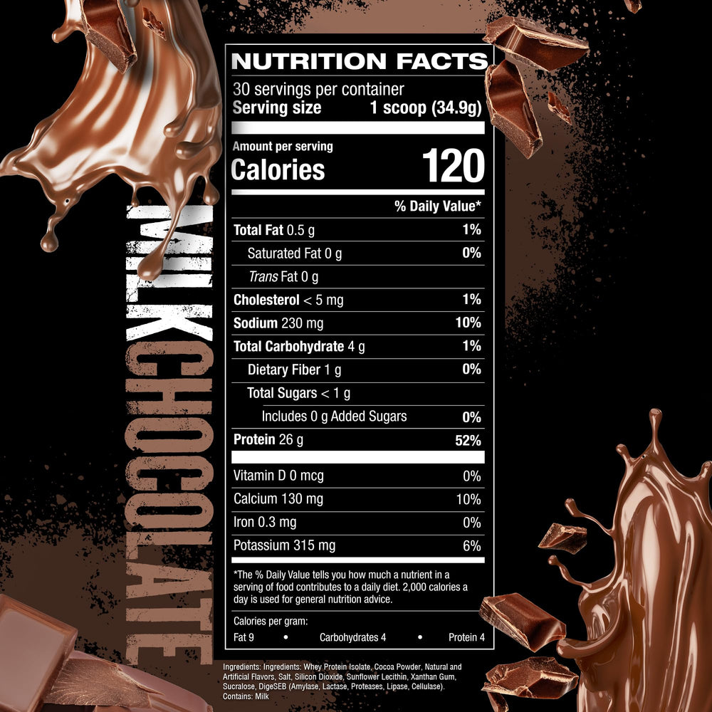 Close-up of Hosstile ISO ingredients list showing amino acid profile