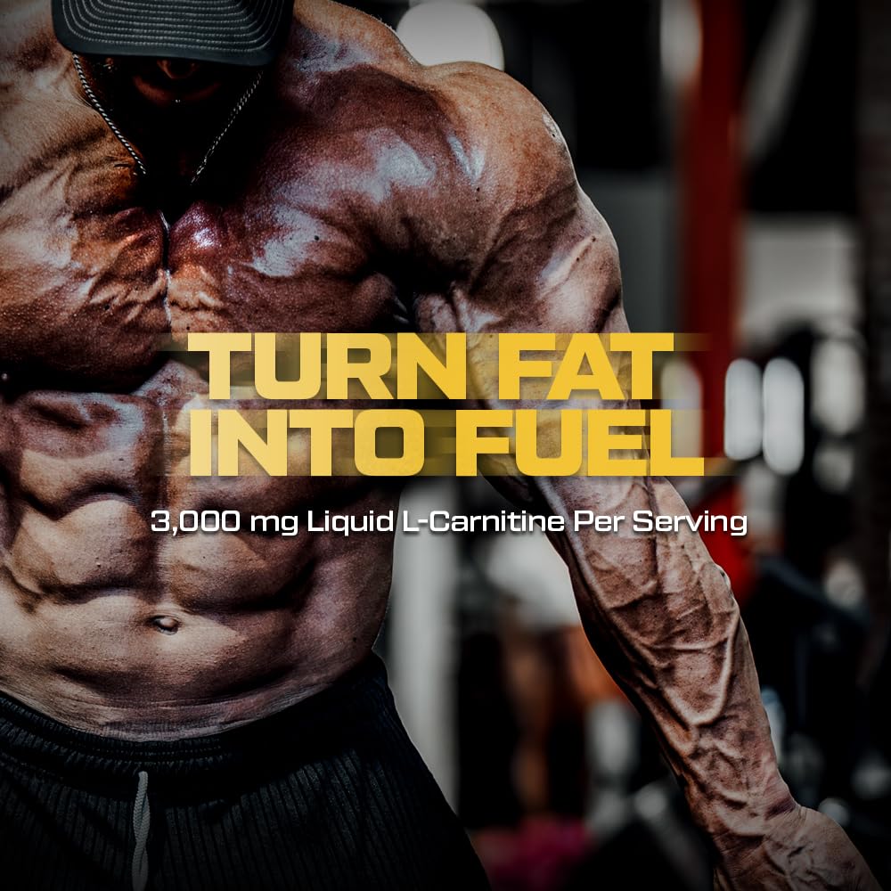 HOSSTILE Liquid L-Carnitine label detail highlights stimulant-free formula for workouts.