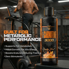 HOSSTILE Liquid L-Carnitine orange blast label closeup highlighting stimulant-free formula