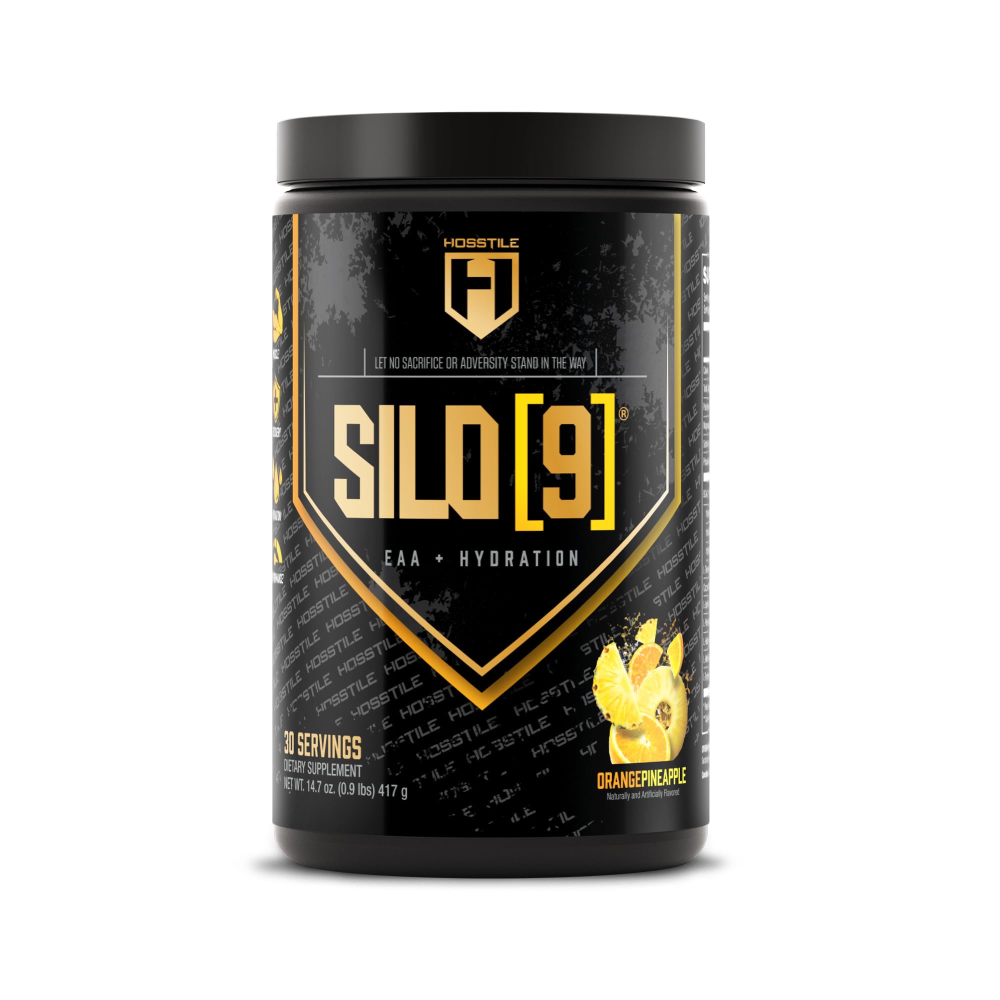 HOSSTILE Silo9 EAA hydration orange pineapple supports intra workout hydration and amino availability