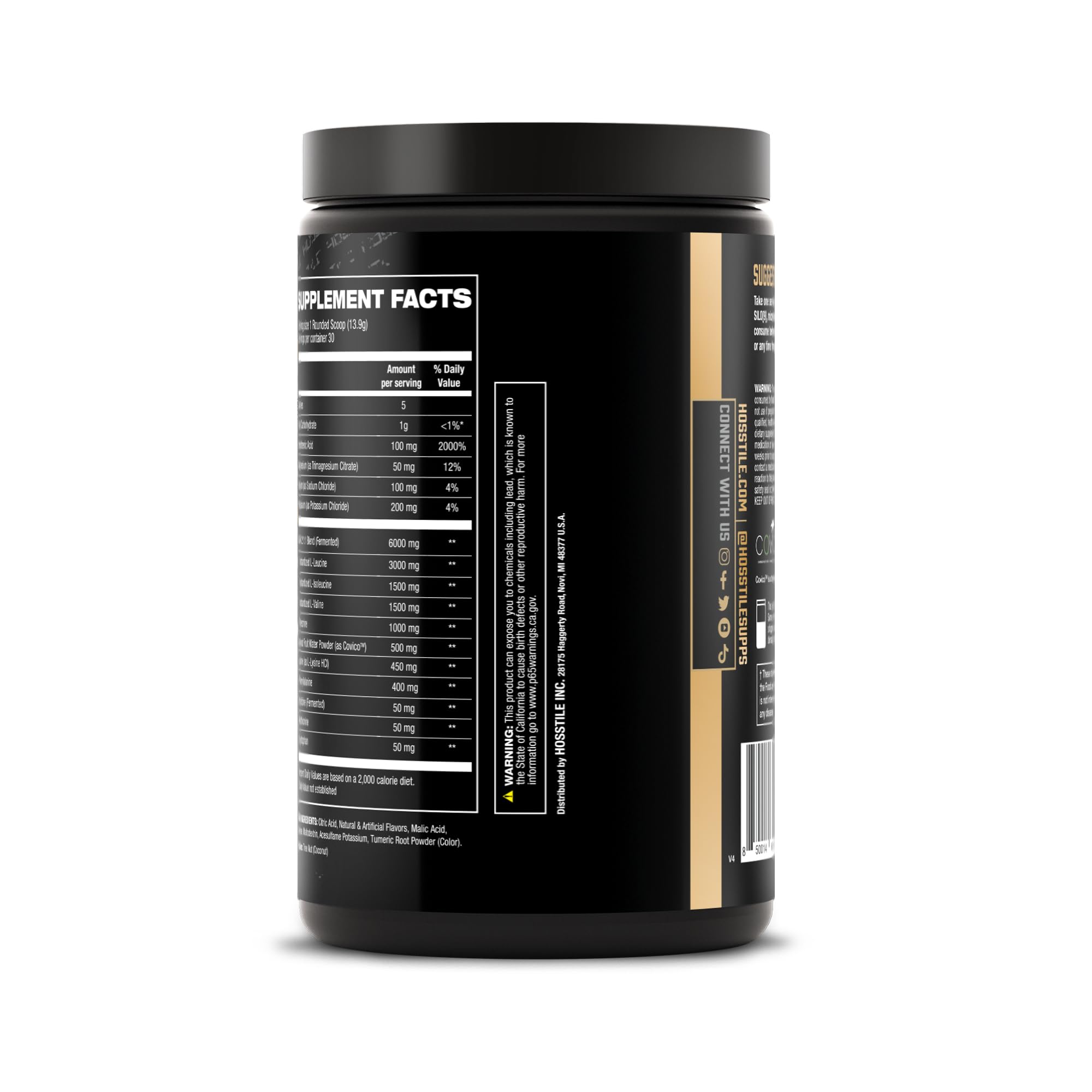 HOSSTILE Silo9 EAA orange pineapple flavor supports hydration during workouts