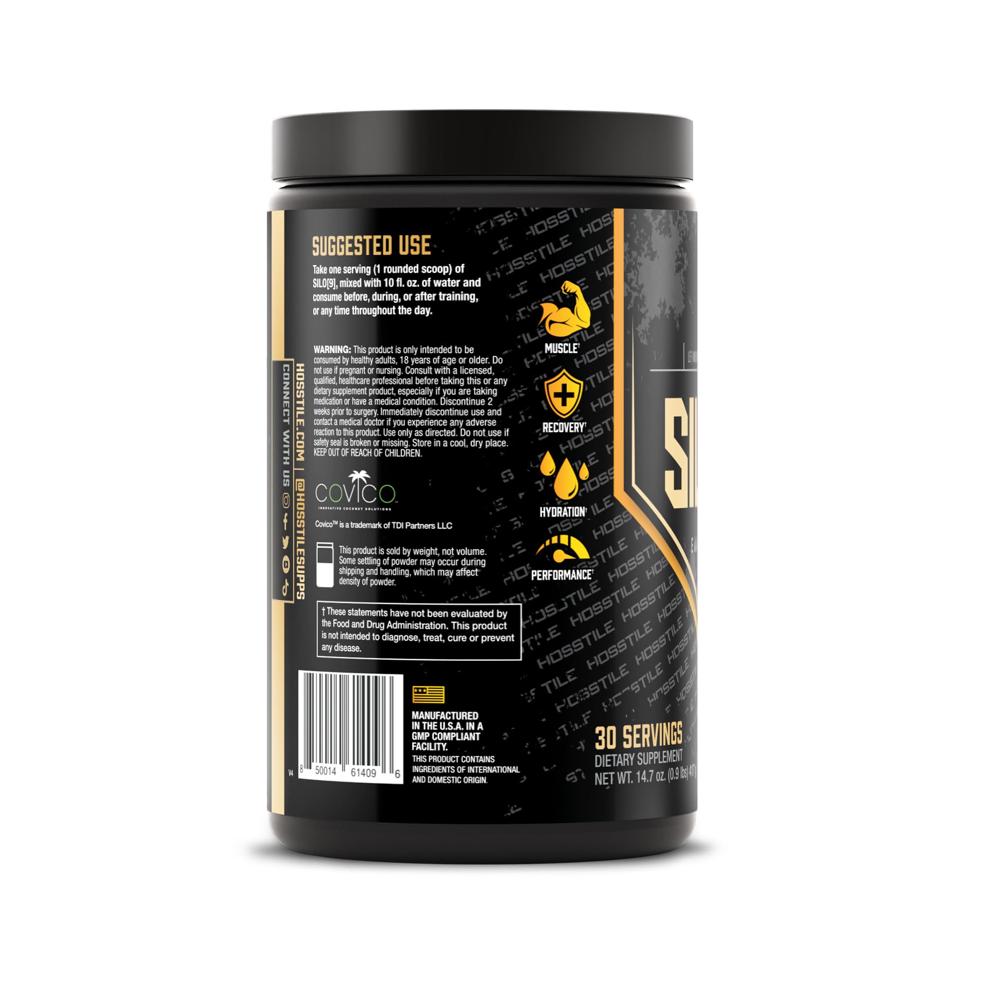 HOSSTILE Silo9 EAA smooth mix highlights quick dissolution in water