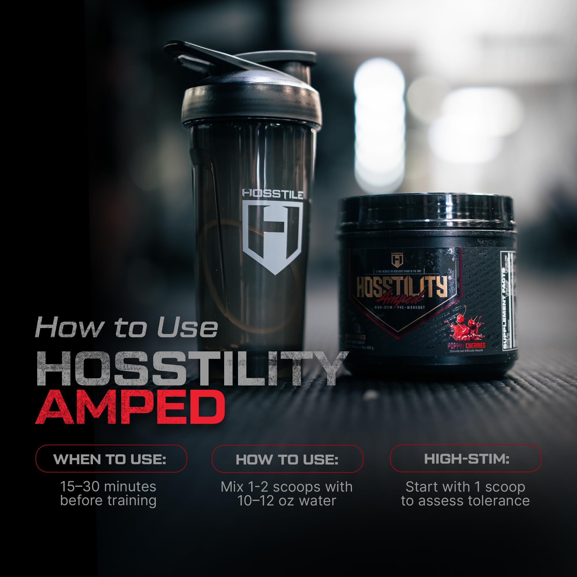 Hosstility Amped flavor splash shows Poppin' Cherries taste for daily use.