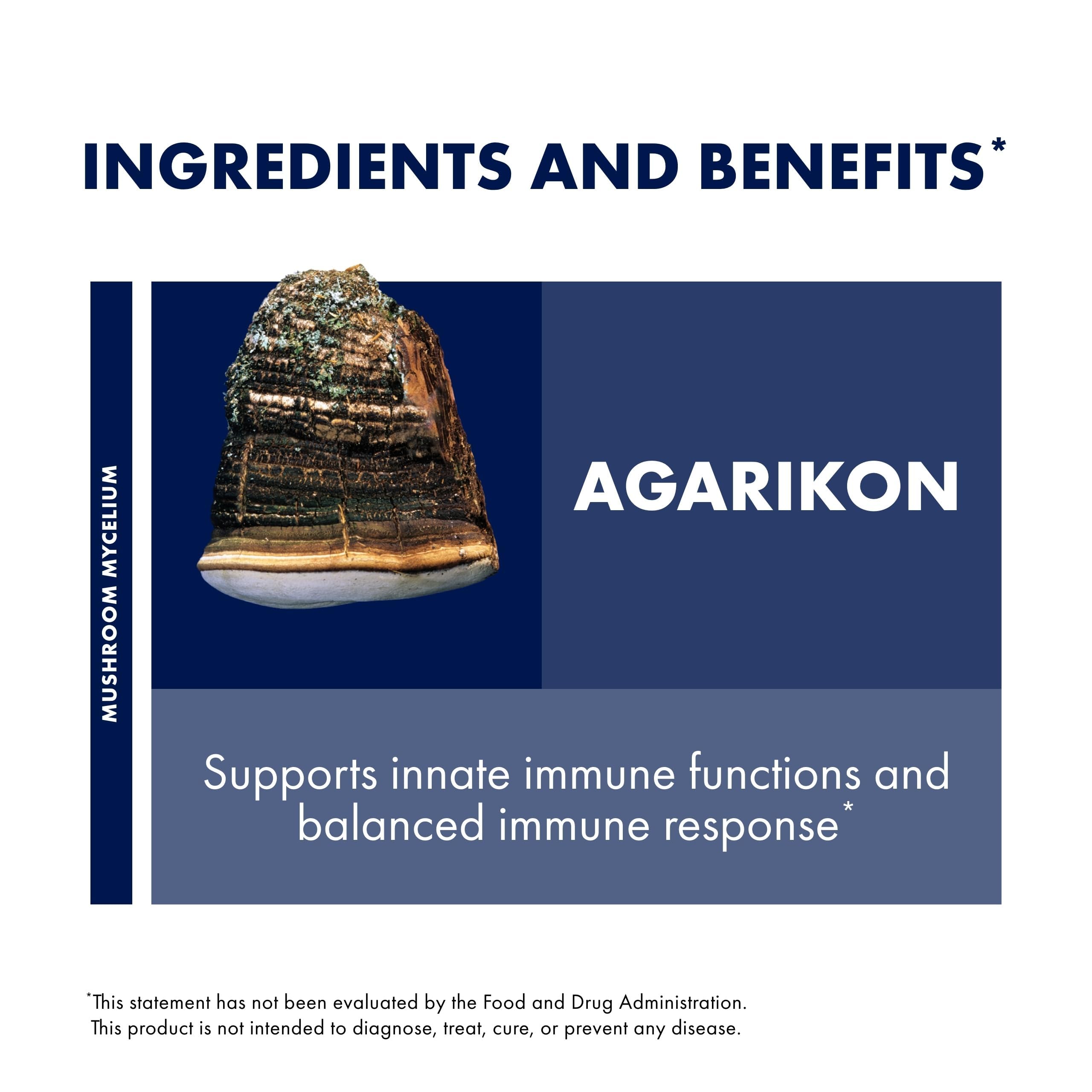Host Defense Agarikon Capsules bottle on a clean desk