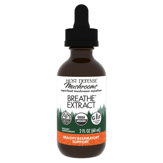 Host Defense Breathe Extract bottle prepared for daily immune and respiratory support