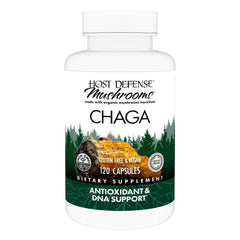 Host Defense Chaga Capsules bottle front for daily immune support