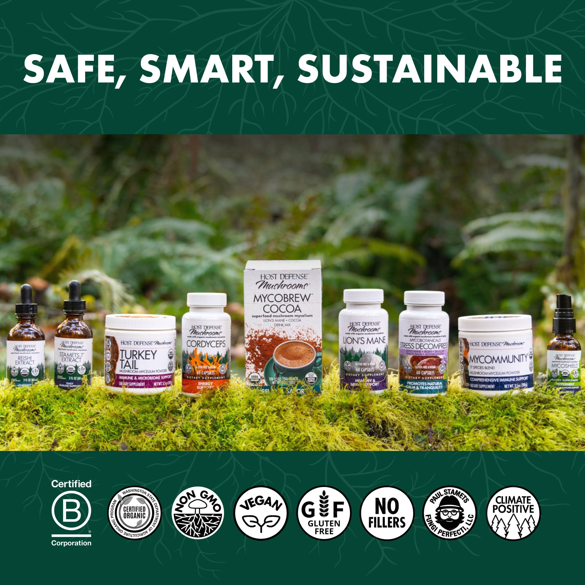 Host Defense Chaga Capsules packaging box on display for convenient purchase