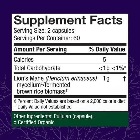 Close-up of Host Defense Lion's Mane capsules highlighting texture for cognitive clarity.