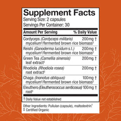 Host Defense MycoBotanicals packaging showcasing green tea capsules for daily use