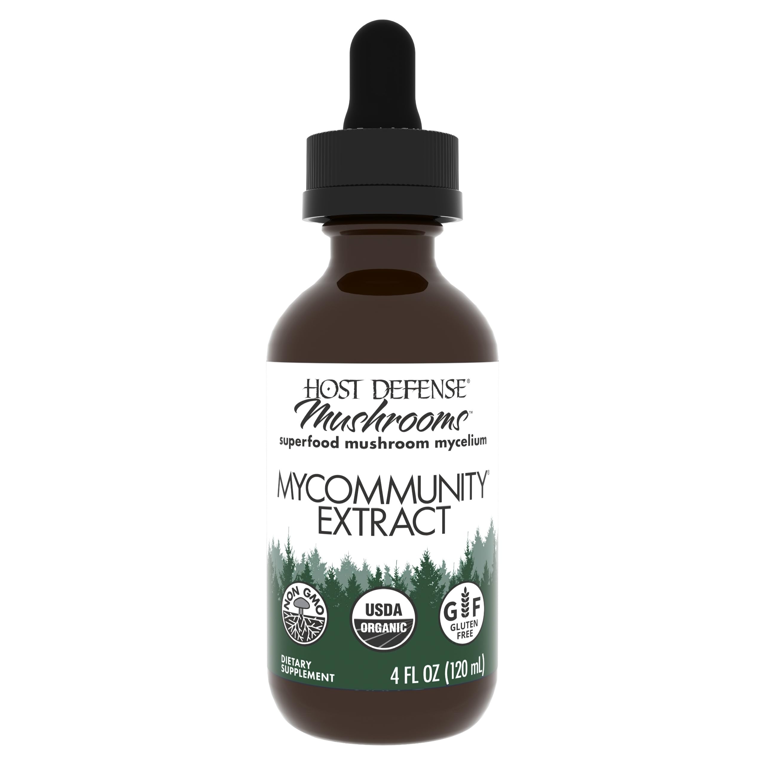 Host Defense MyCommunity extract bottle ready for daily use.