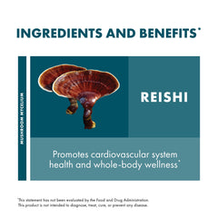 Host Defense Reishi Extract bottle beside daily routine items.
