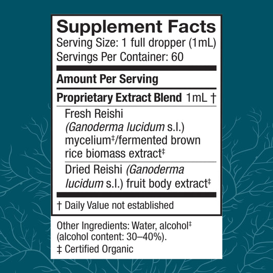 Host Defense Reishi Extract dropper dispensing to water for daily energy.