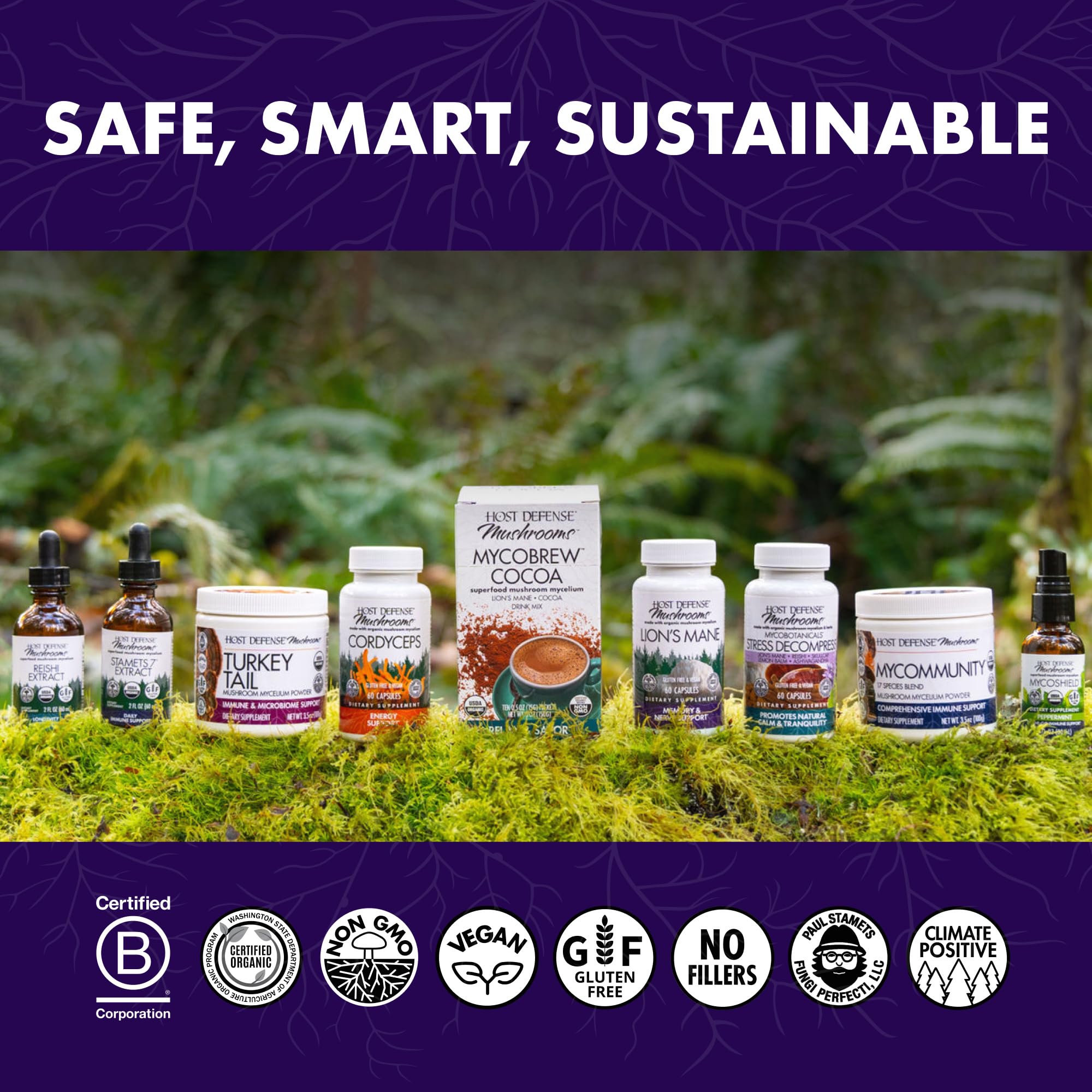 Vegan capsules of Host Defense Stamets 7-7 ready for daily ritual.