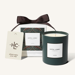 Hotel Lobby Candle Aspen jar front showcases elegant design for modern living spaces