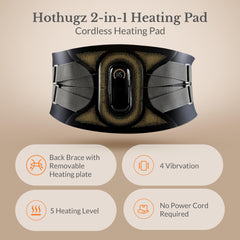 HOTHUGZ convenient belt closure supports easy wear and adjustable compression.
