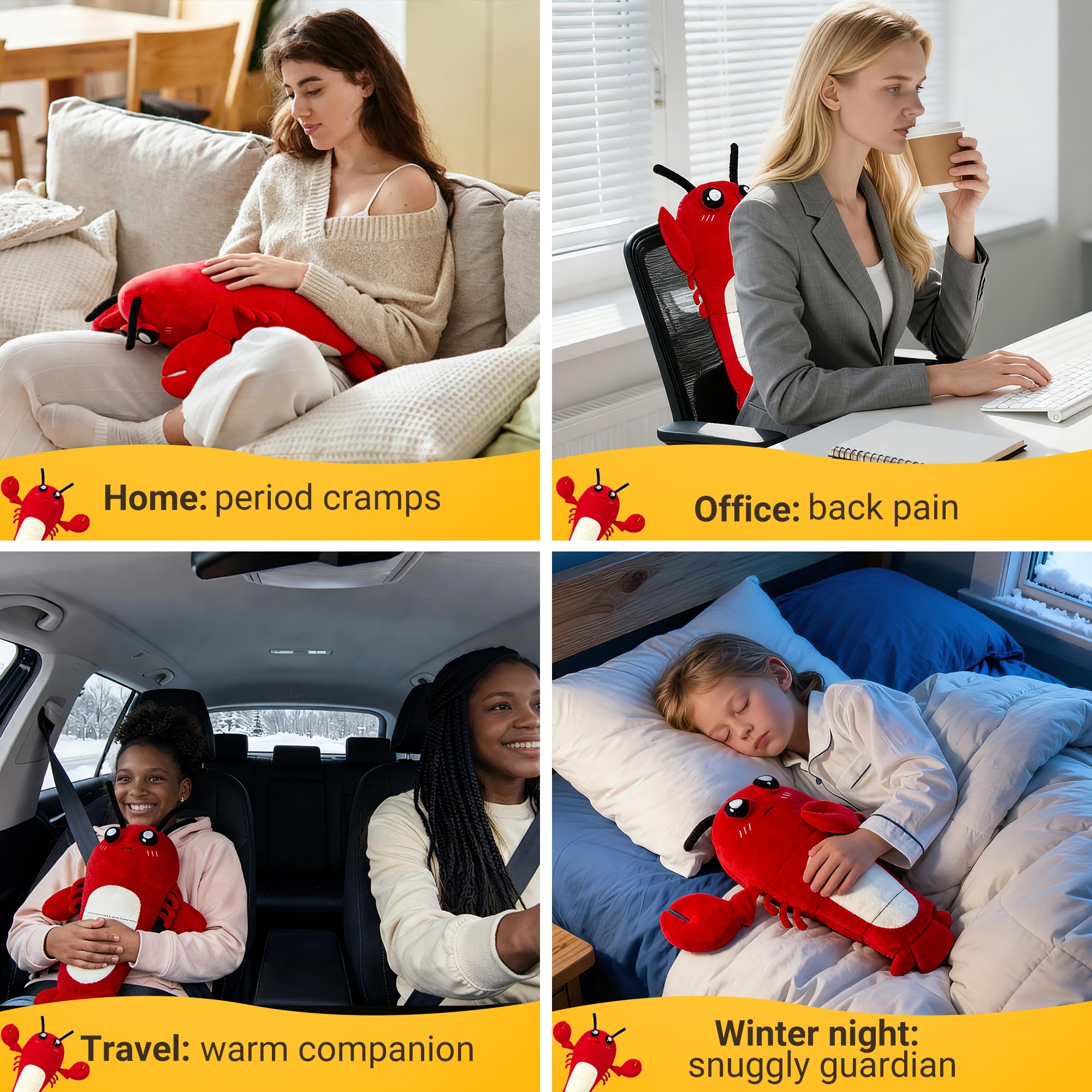 HOTHUGZ soft plush cover provides skin-friendly comfort while warming.