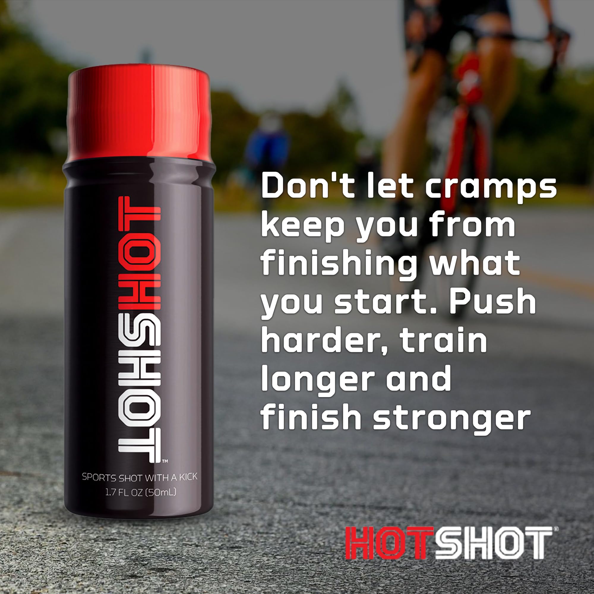 HOTSHOT spicy mango shot athlete-ready—easy in a training setup.