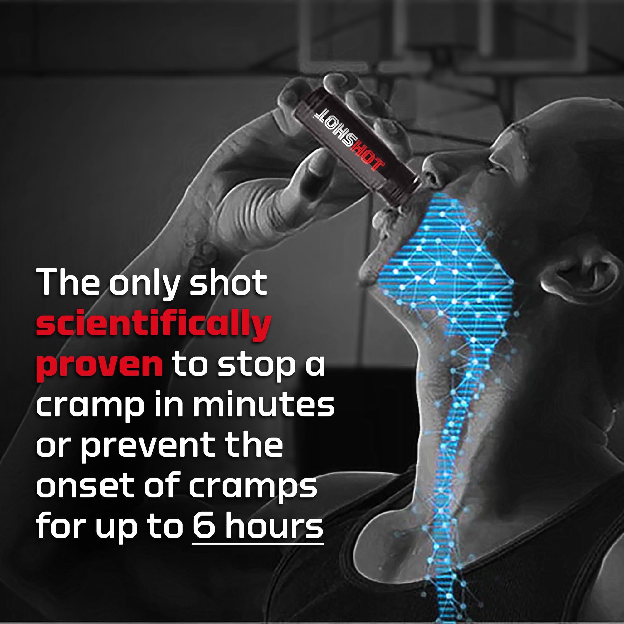 HOTSHOT spicy mango shot in gym bag—ready for day or night use.