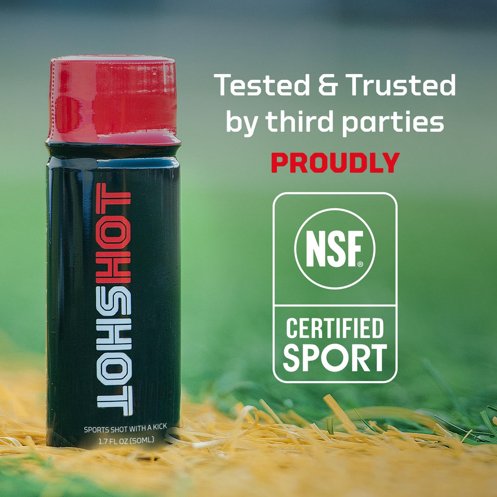 HOTSHOT spicy mango shot packaging—twelve-pack for ongoing cramp relief.
