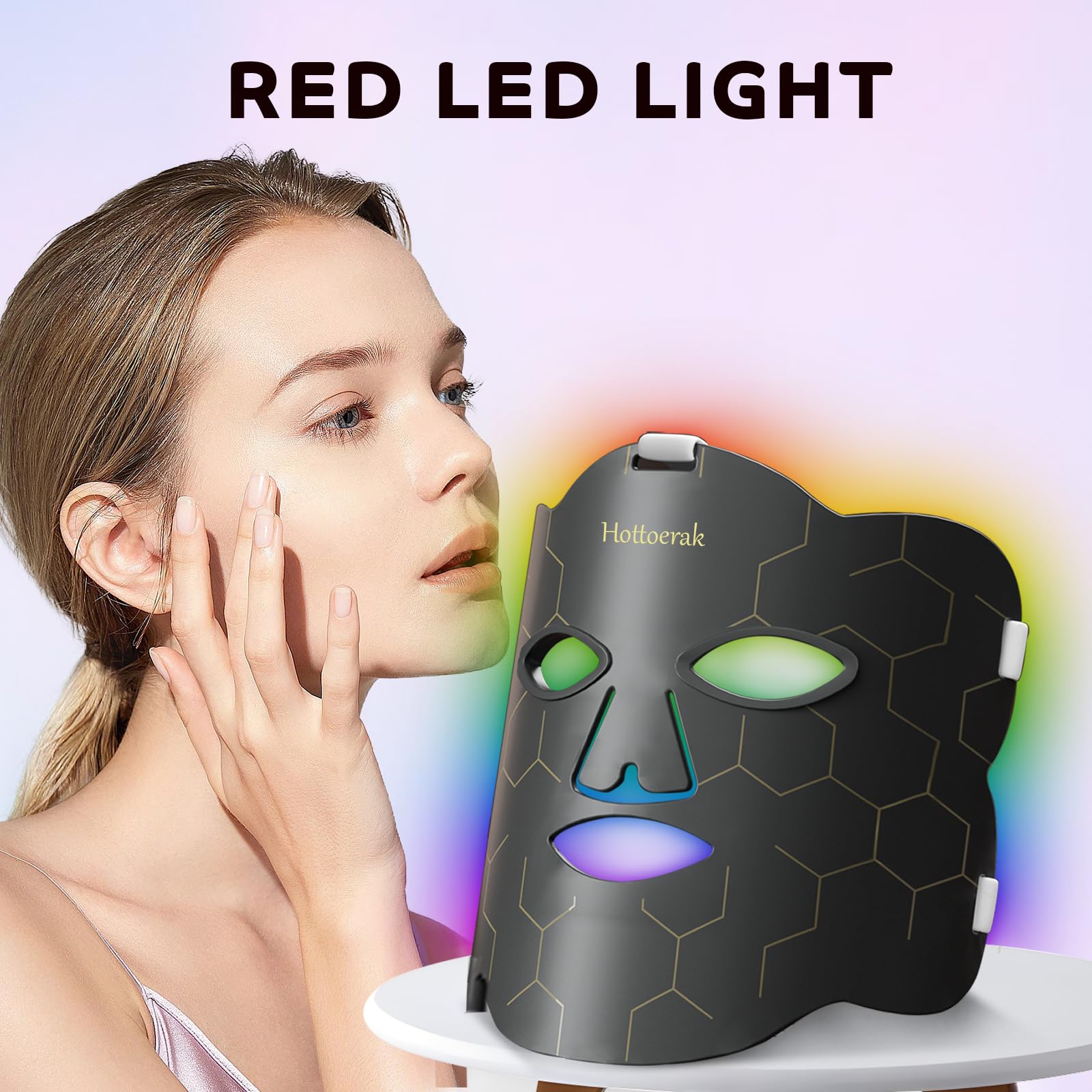 Hottoerak seven wavelength LED panel close-up for versatile light therapy options