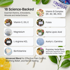 Hourten ingredients panel close-up showing Alpha Lipoic Acid and B vitamins.