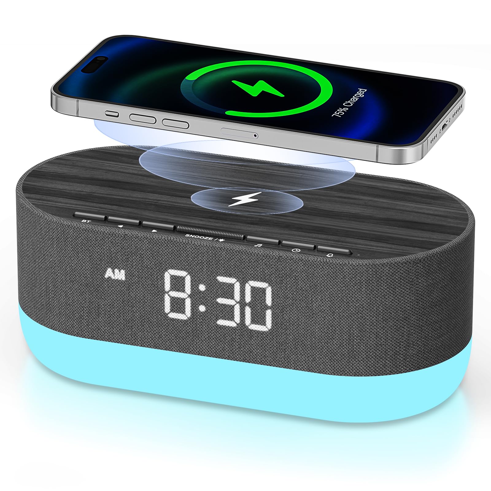 HOUSBAY sound machine in front view with dual speakers for immersive audio.