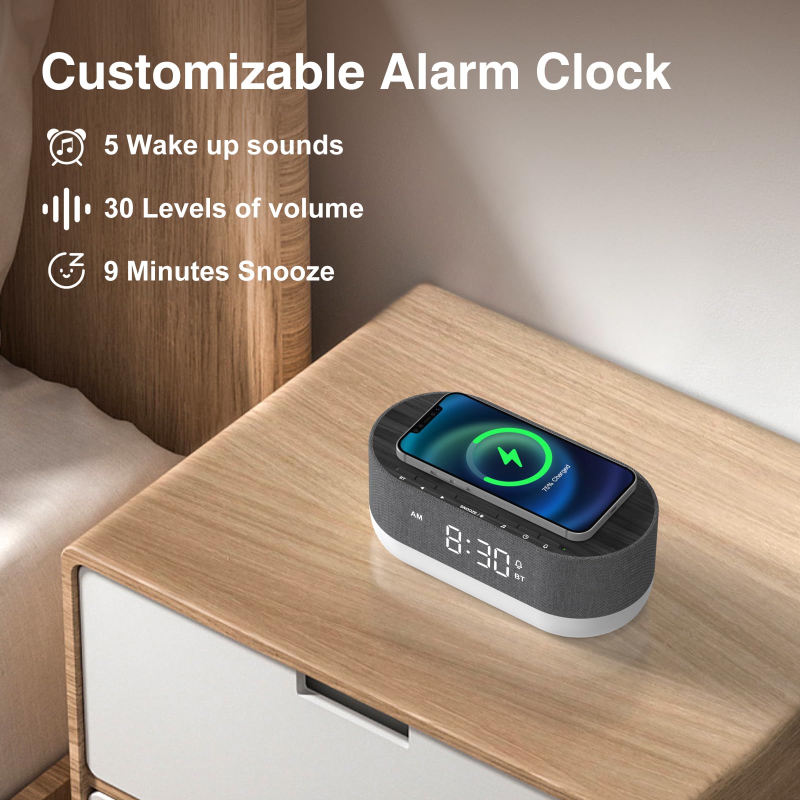 HOUSBAY night light mode creates a calm bedroom atmosphere.