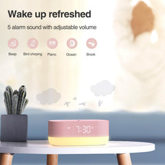 HOUSBAY Sound Machine night light ambiance with adjustable brightness for sleep.