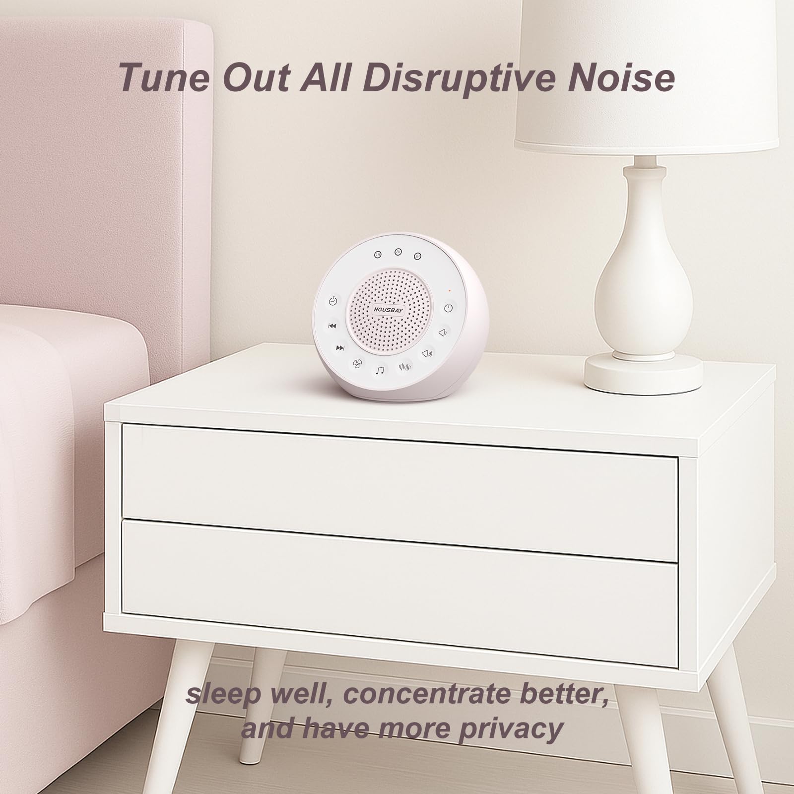 HOUSBAY control panel enables easy volume and timer adjustments