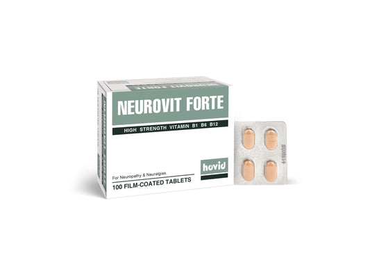 HOVID Neurovit Forte 100 tablets bottle front for daily B vitamin support.