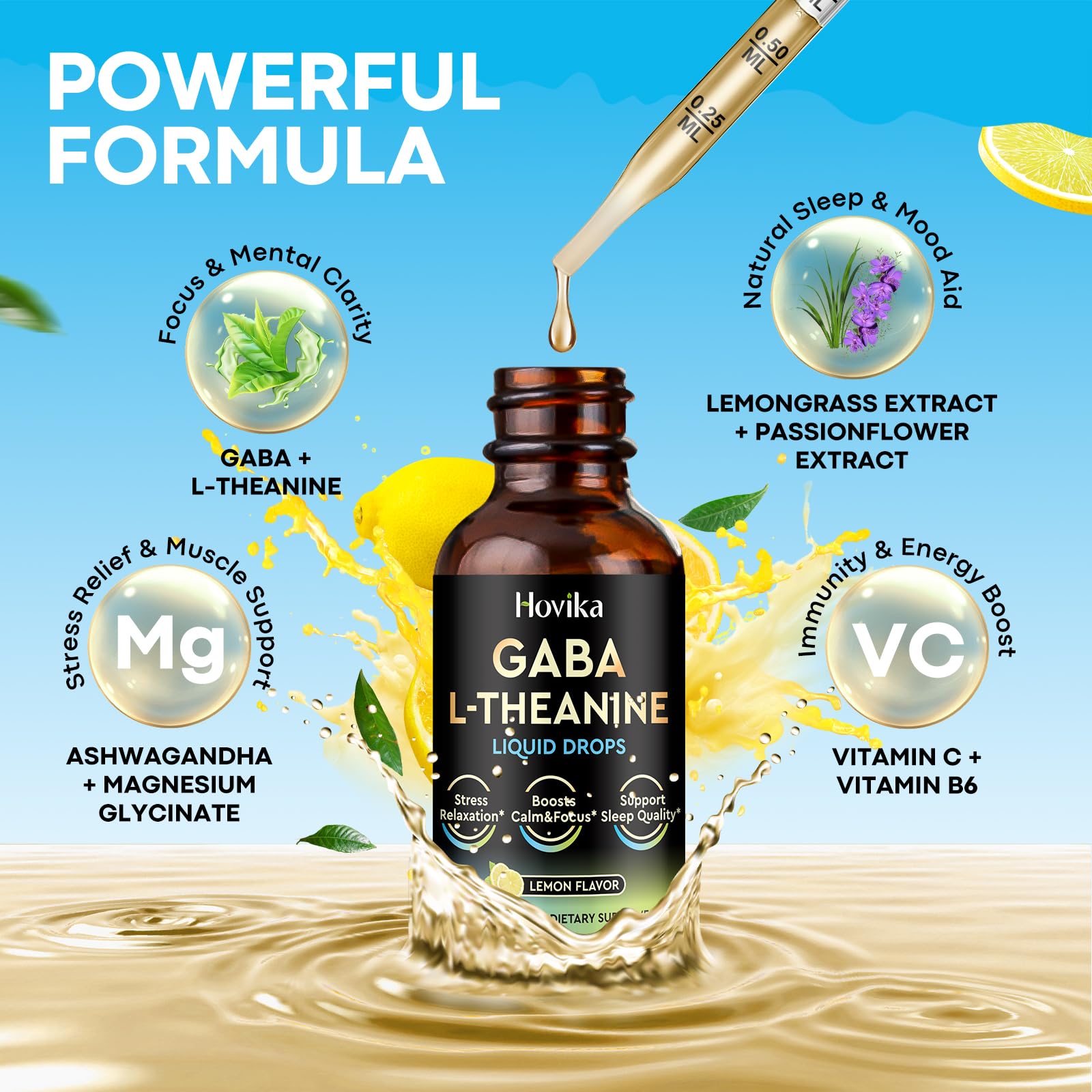 Hovika 2-pack label view shows vegan-friendly formula for daily calm