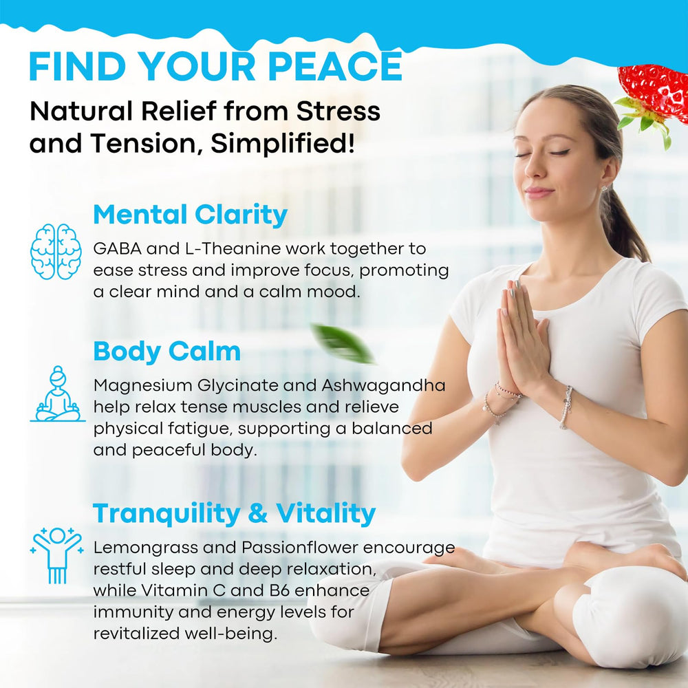 Hovika magnesium glycinate bottle with vitamins; supports nervous system balance.