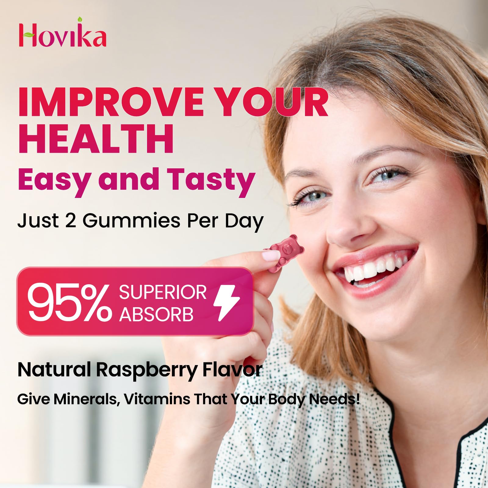 Hovika vegan and allergen-free ingredient label for clean nutrition.