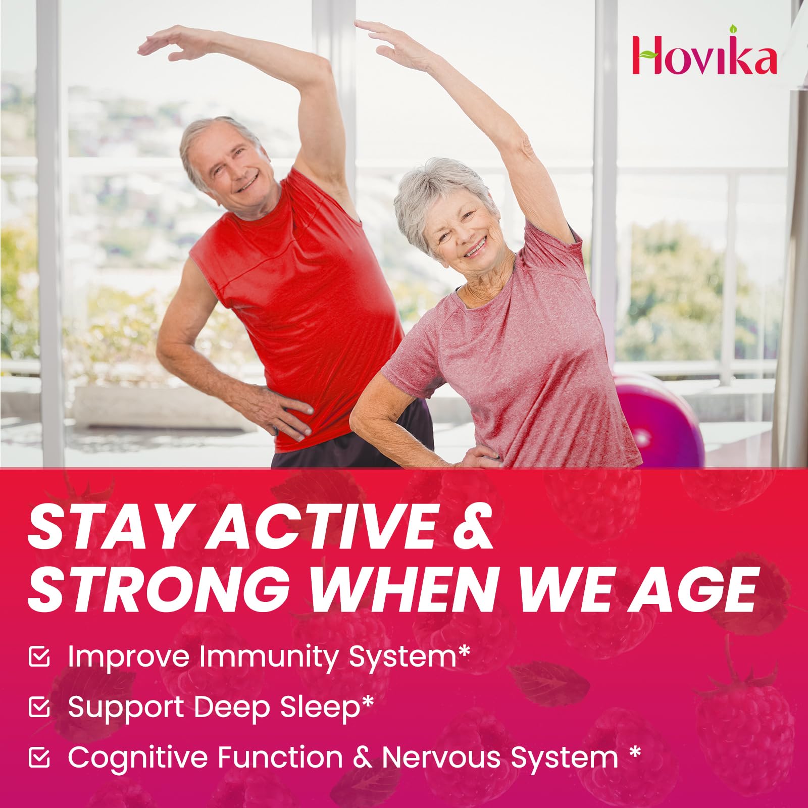 Hovika vitamins panel highlighting D3, K2, B6, B12 for better uptake.