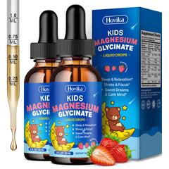 Hovika Kids Magnesium Liquid Drops bottle for easy daily dosing and calm routines.