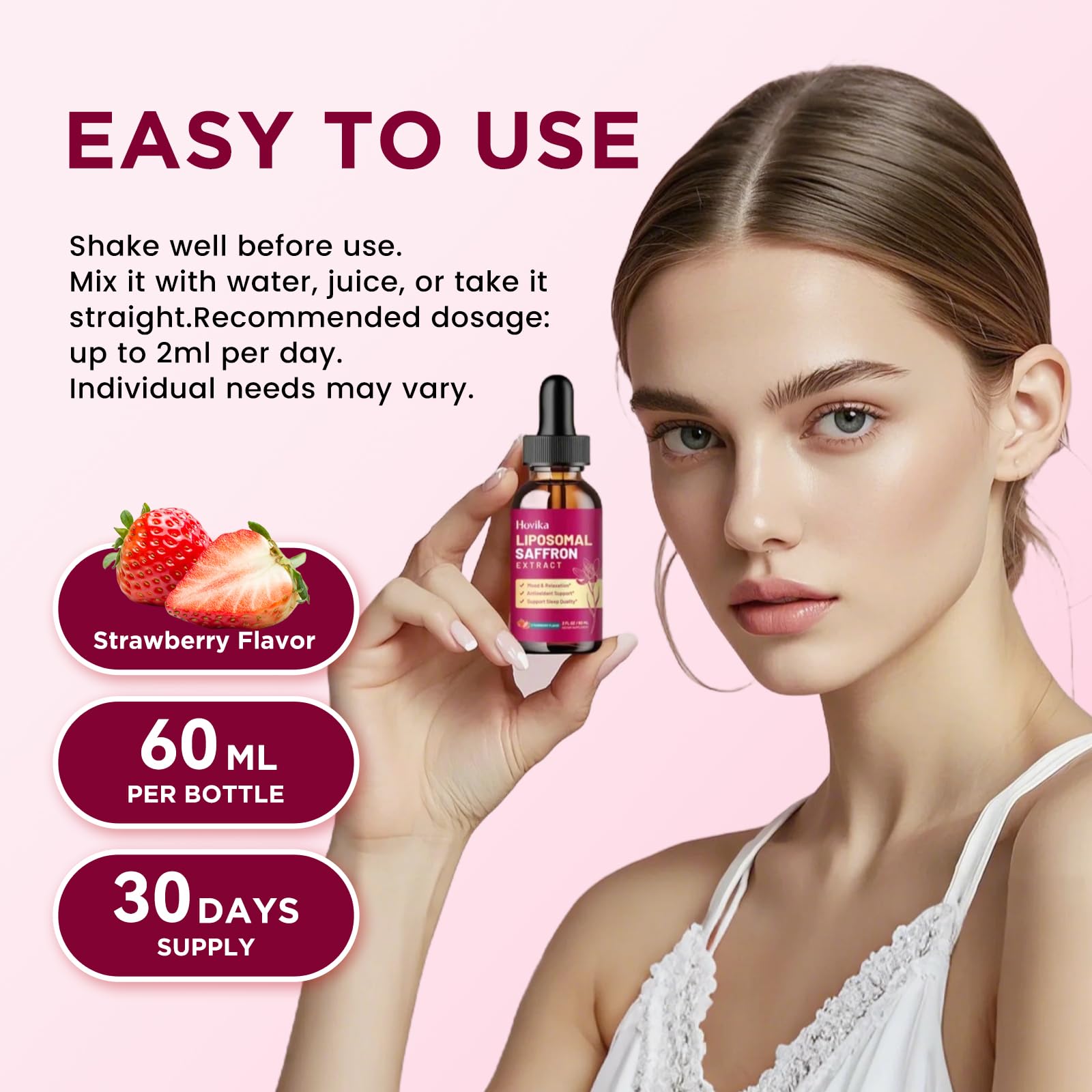 Hovika saffron vision wellness highlights antioxidants supporting eye health.