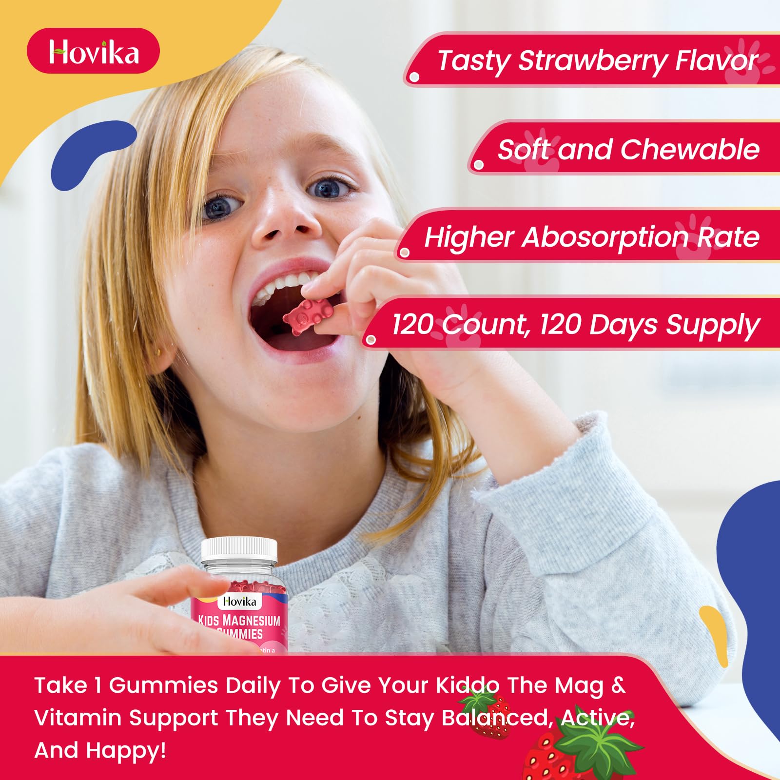 Hovika Magnesium Citrate Gummies in daily routine setup suggests easy bedtime wind-down.