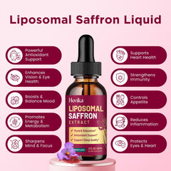 Hovika saffron drops support vision and vitality with vitamin C and D3.