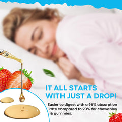 Strawberry flavor liquid drops; refreshing taste for daily use.