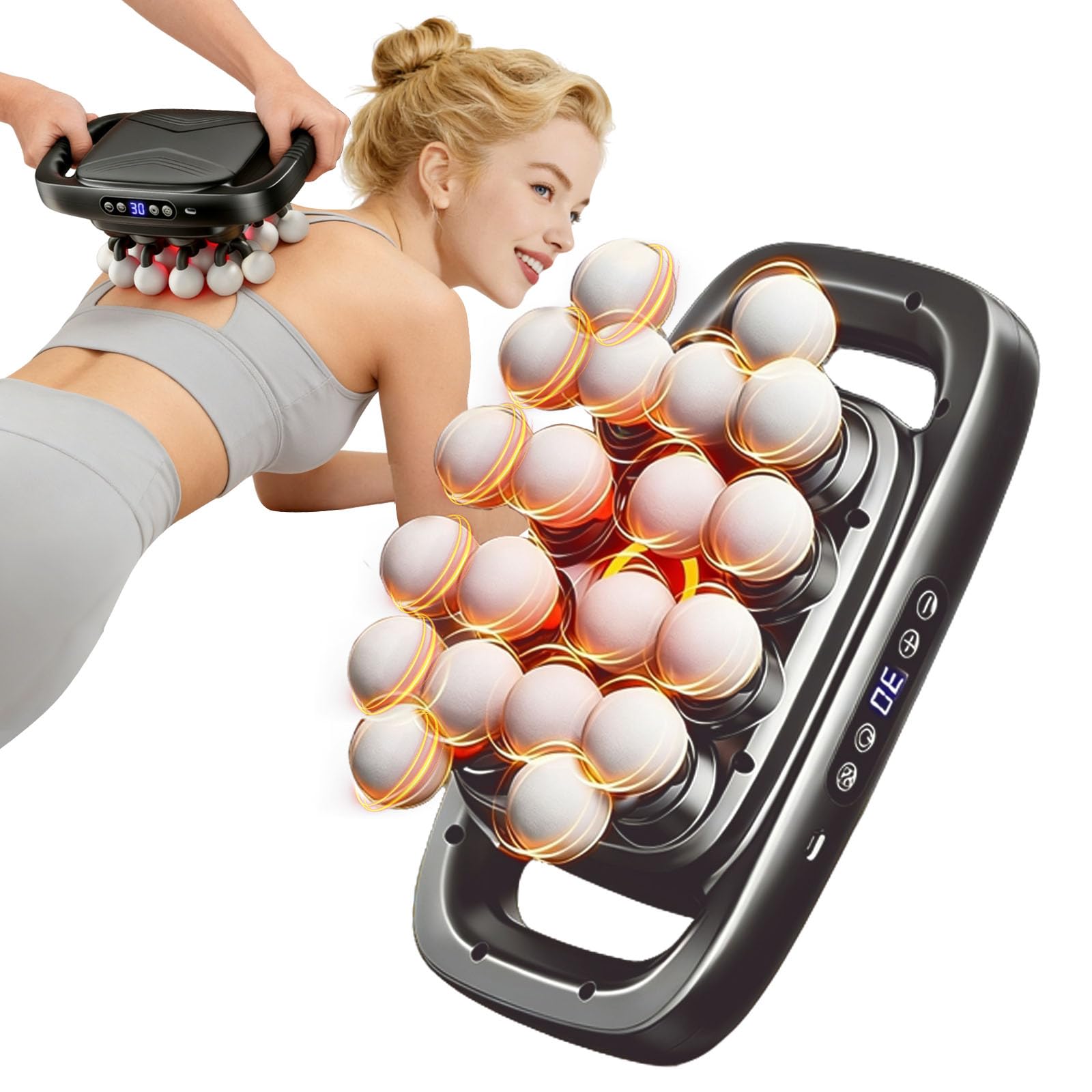 Hovmvtee 2026 upgrade with 20-head massage heads for broad coverage