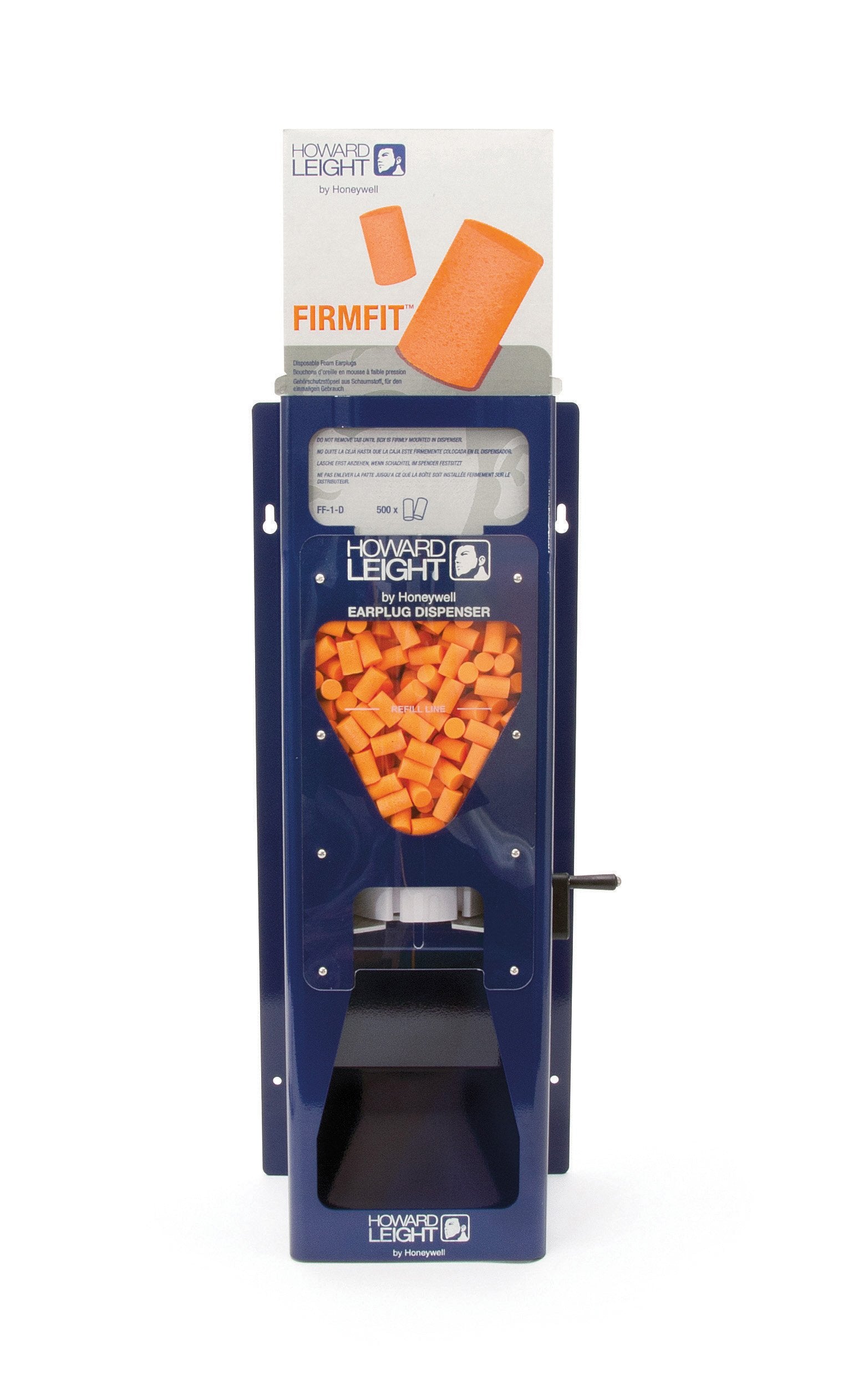 Howard Leight LS-500 capacity of 500 pairs supports consistent earplug usage across shifts.
