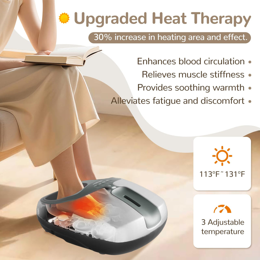 Howdy Shiatsu Foot Massager rapid heat coverage across the sole for quick warmth.