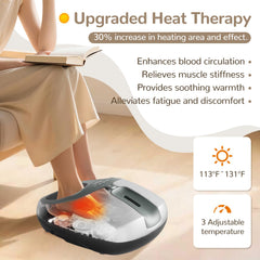 Howdy Shiatsu Foot Massager rapid heat coverage across the sole for quick warmth.