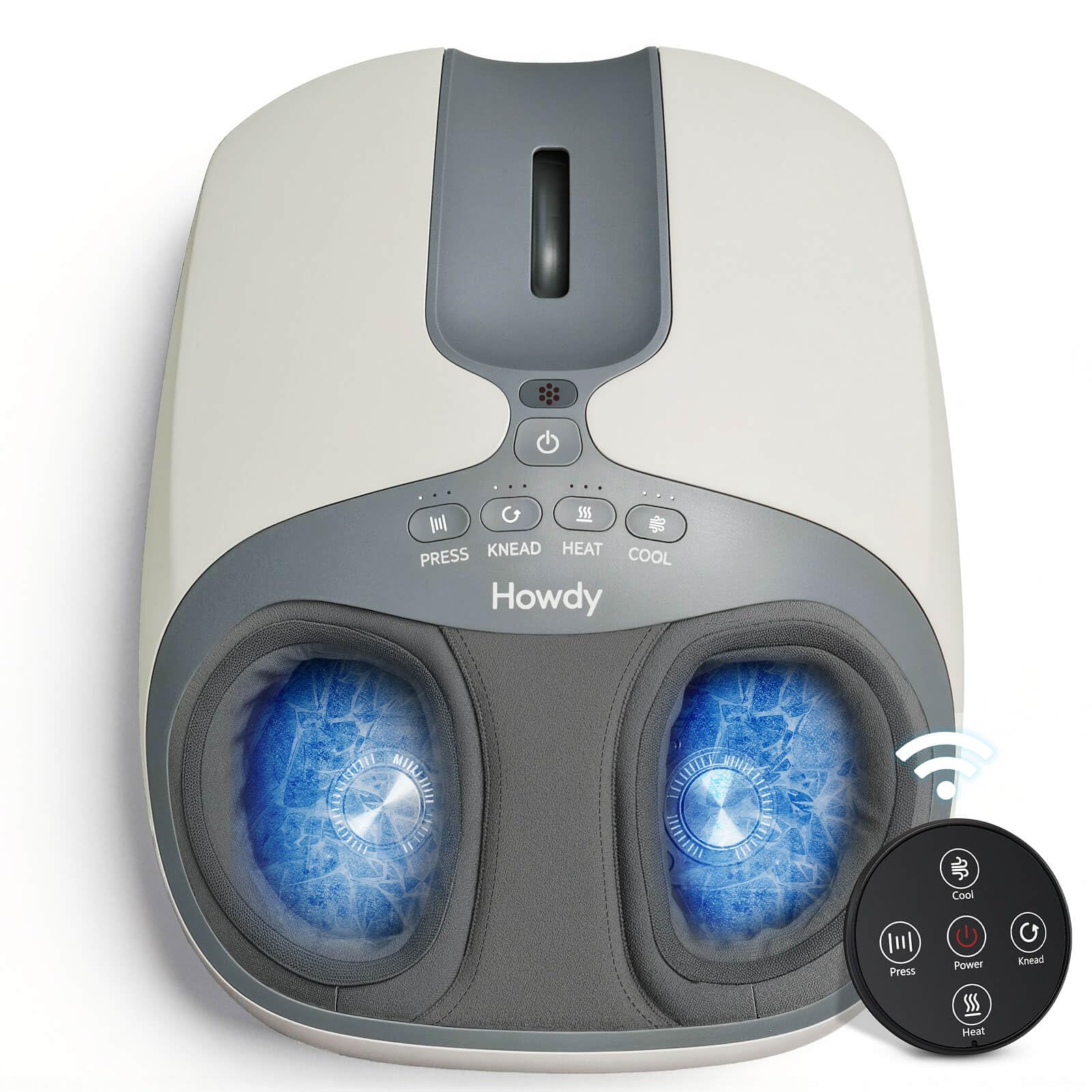 Howdy Shiatsu Foot Massager heel ice-therapy for targeted relief.