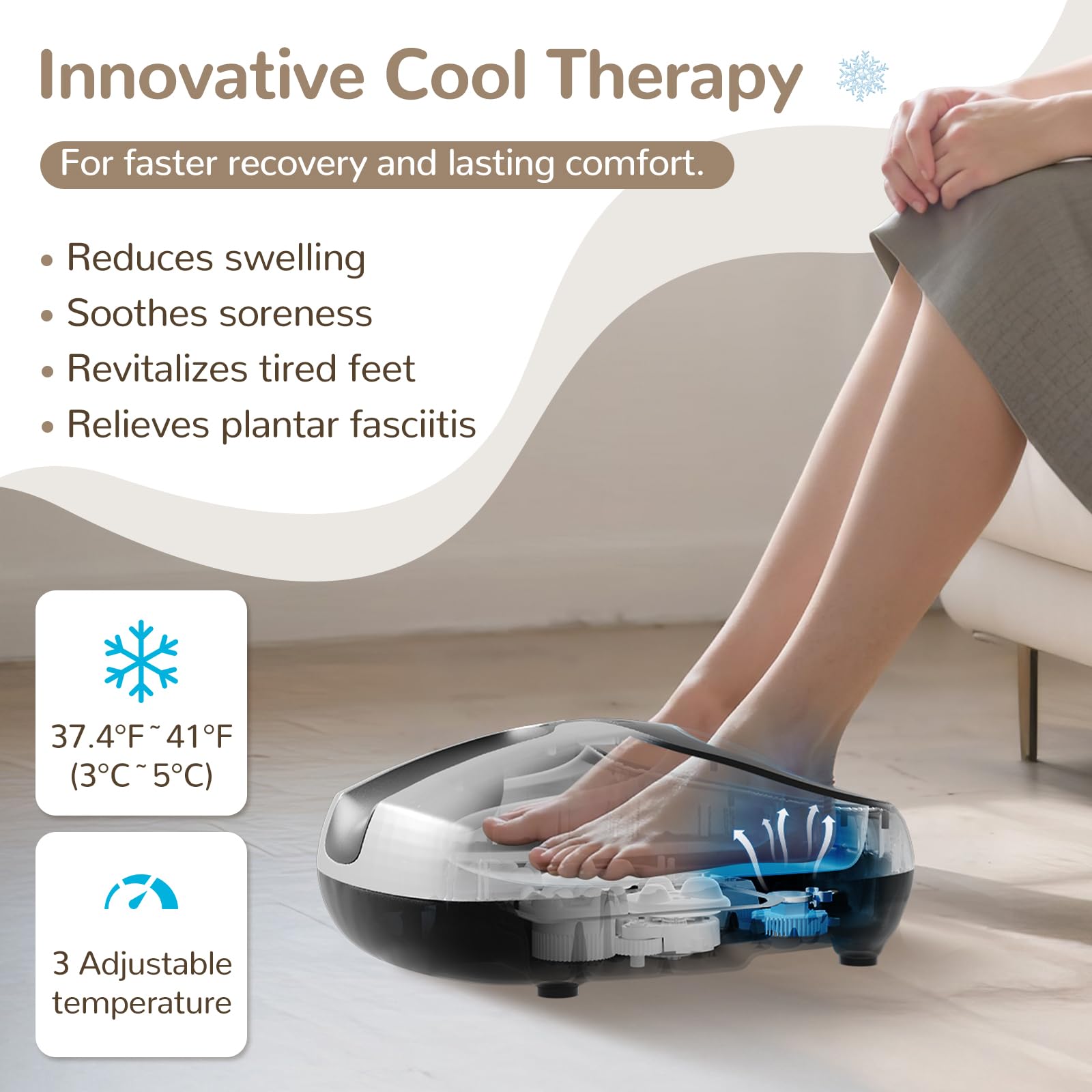 Howdy Shiatsu Foot Massager pro-grade kneading with adjustable intensity.