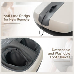 Howdy Shiatsu Foot Massager quiet operation and washable sleeve for family use.