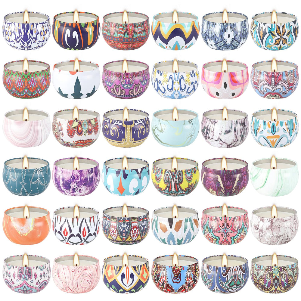 Howemon 36-pack scented candles gift packaging promotes calm and gifting appeal.